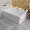 Ванна велика на двох, акрилова Crown LUX 190x120 см, прямокутна, дуо ванна, кутова + 2 два чорні підголівники Ванна велика на двох, акрилова Crown LUX 190x120 см, прямокутна, дуо ванна, кутова + 2 два чорні підголівники