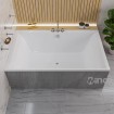 Ванна велика на двох, акрилова Crown LUX 190x120 см, прямокутна, дуо ванна, кутова + 2 два чорні підголівники Ванна велика на двох, акрилова Crown LUX 190x120 см, прямокутна, дуо ванна, кутова + 2 два чорні підголівники