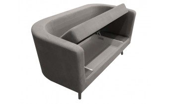 Диван прямий нерозкладний Fabene Осло / Oslo для офісу, кухні Grey green Pillow / Сірий зелені подушки (FAB1007-G-GP)
