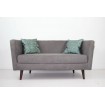 Диван прямий нерозкладний Fabene Осло / Oslo для офісу, кухні Grey green Pillow / Сірий зелені подушки (FAB1007-G-GP)