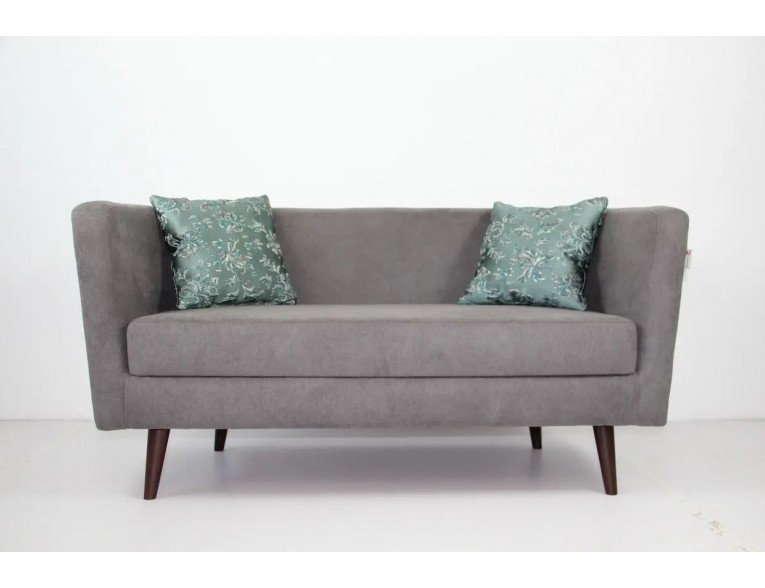 Диван прямий нерозкладний Fabene Осло / Oslo для офісу, кухні Grey green Pillow / Сірий зелені подушки (FAB1007-G-GP)