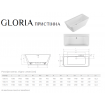 Вільно стояча пристінна акрилова ванна Radaway Gloria 170x75 см, пряма + ніжки (WA1-54-170x075U) Вільно стояча пристінна акрилова ванна Radaway Gloria 170x75 см, пряма + ніжки (WA1-54-170x075U)