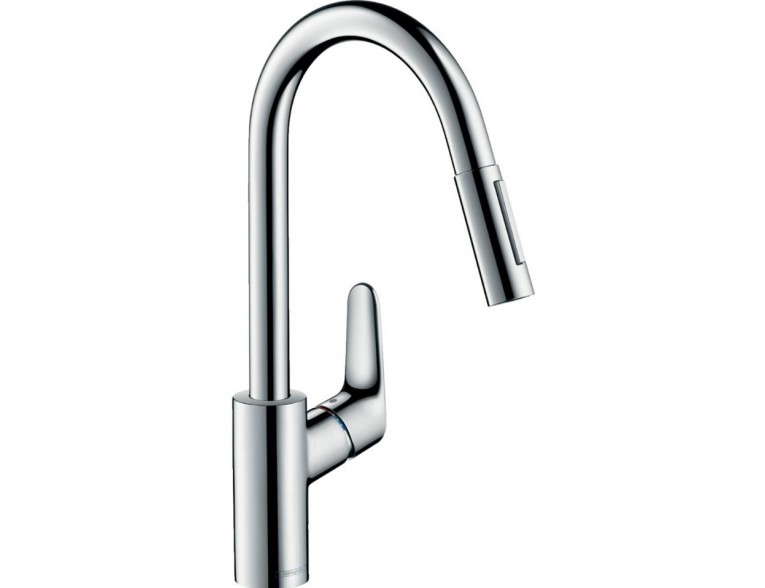 Змішувач для кухні Hansgrohe Focus E2 високий з витяжним душем (31815000)