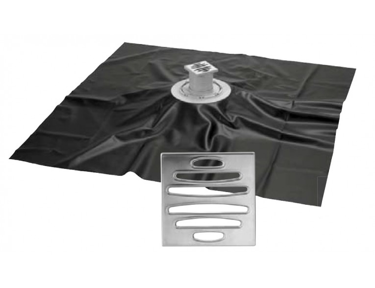 Компактний душовий трап для монтажу в підлогу Radaway Turbosol 10x10 (TBS19)