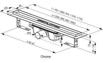 Трап Ravak Chrome 1050мм (X01429)