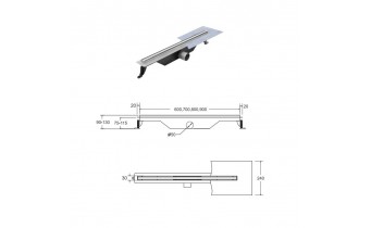 Лінійний трап Besco Virgo Slim 70 см трап для душу (OL-70-VS)