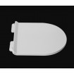 Унітаз безобідковий круглий Tavro QFS Rimless з тонким сидінням soft-close, Duroplast Super Slim, 49х36 см, білий глянцевий