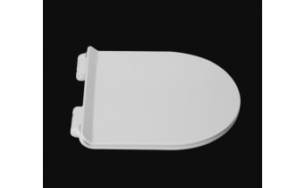 Унітаз безобідковий круглий Tavro QFS Rimless з тонким сидінням soft-close, Duroplast Super Slim, 49х36 см, білий глянцевий