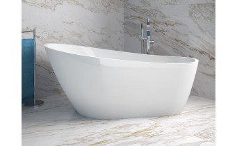 Окремостояча акрилова ванна Besco Melody 150x80 з сифоном click / clack, білий (WAS-150-MBI) Окремостояча акрилова ванна Besco Melody 150x80 з сифоном click / clack, білий (WAS-150-MBI)