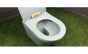 Унітаз безобідковий Mexen Rico Rimless з тонким сидінням soft-close, Duroplast Super Slim, світло-зелений матовий