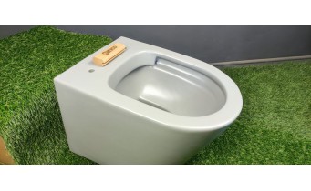 Унітаз безобідковий Mexen Rico Rimless з тонким сидінням soft-close, Duroplast Super Slim, світло-сірий матовий