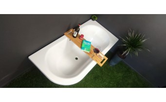 Ванна акрилова Besco Avita / Авіта 150x75 см, L - ліва, асиметрична, Лівостороння, заокруглений кут (WAV-150-NL)