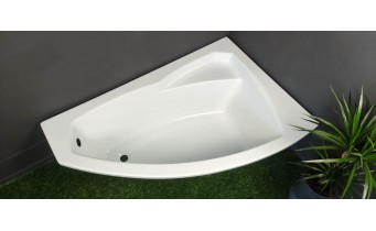 Ванна акрилова Besco / Беско Rima 130x85 R, Правостороння, асиметрична, із заокругленим кутом (WAR-130-NP)