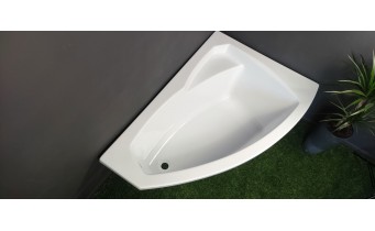 Ванна акрилова Besco / Беско Rima 130x85 R, Правостороння, асиметрична, із заокругленим кутом (WAR-130-NP)