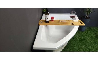 Ванна акрилова Besco / Беско Rima 130x85 R, Правостороння, асиметрична, із заокругленим кутом (WAR-130-NP)