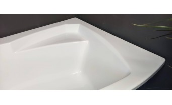 Ванна акрилова Besco / Беско Rima 130x85 R, Правостороння, асиметрична, із заокругленим кутом (WAR-130-NP)