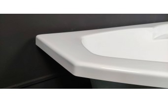 Ванна акрилова Besco / Беско Rima 130x85 R, Правостороння, асиметрична, із заокругленим кутом (WAR-130-NP)