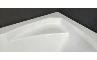 Ванна акрилова Besco Rima 170x110 L, асиметрична + чорна панель (WAR-170-NL-BL)