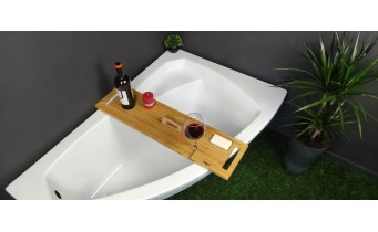 Ванна акрилова Besco / Беско Rima 130x85 L, Лівостороння, асиметрична, із заокругленим кутом (WAR-130-NL)