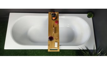 Акрилова ванна Besco Vitae Slim + 150x75, пряма + сифон золотий (WAV-150-SZ+)
