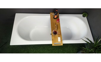 Акрилова ванна Besco Vitae Slim + 150x75, пряма + сифон золотий (WAV-150-SZ+)