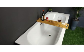 Акрилова ванна Besco Vitae Slim + 150x75, пряма + сифон золотий (WAV-150-SZ+)