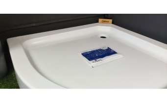 Душовий піддон акриловий, напівкруглий Besco Alex 80x80 см (BAA-80)