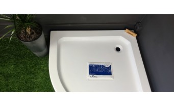Душовий піддон акриловий, напівкруглий Besco Alex 80x80 см (BAA-80)
