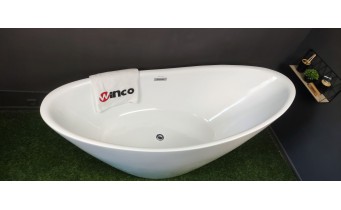Ванна акрилова окремостояча Polimat ZOE 180х80 см, біла  глянцева + ніжки (00256)