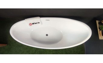 Ванна акрилова окремостояча Polimat ZOE 180х80 см, біла  глянцева + ніжки (00256)