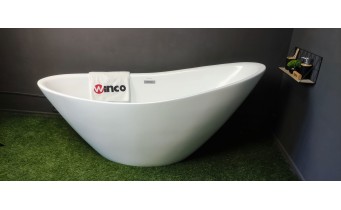 Ванна акрилова окремостояча Polimat ZOE 180х80 см, біла  глянцева + ніжки (00256)