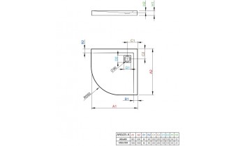 Душовий піддон Radaway Argos A 90x90x5,5 см, білий (4AA99-01)