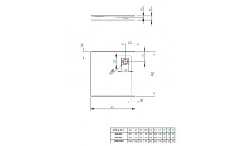 Душовий піддон Radaway Argos C 80x80x5,5 см, білий (4AC88-01)
