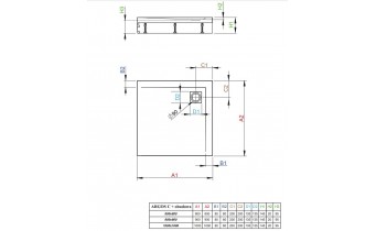 Душовий піддон Radaway Argos C 90x90xx14,5 см, білий, на ніжках, панелі та кутики докупляються окремо (4ACN99-02)