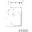 Душовий піддон прямокутний Radaway Delos D 90x75x14,5 см, білий, Правий з панеллю що знімається (4D97514-03R)