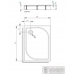 Душовий піддон прямокутний Radaway Delos D 100x75x15 см, білий, Лівий, з панеллю що знімається (4D17515-03L)