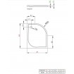Душовий піддон асиметричний Radaway Delos E 90x80x4,5 см, Правий, білий (SDE8090-01R)