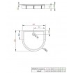 Душовий піддон напівкруглий Radaway Delos P 100x90x15 см, білий (4Z19150-03N)