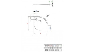 Душовий піддон Radaway Delos A 80x80x4,5 см, білий (SDA0808-01)