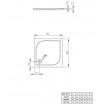 Душовий піддон Radaway DELOS C 80x80x4,5 см, білий (SDC0808-01)
