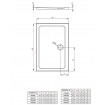 Душовий піддон прямокутний Radaway Doros D 120x90 см, білий (SDRD1290-01)
