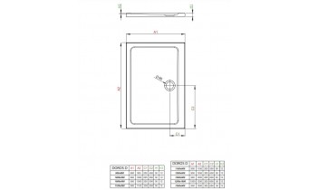 Душовий піддон прямокутний Radaway Doros D 120x90 см, білий (SDRD1290-01)