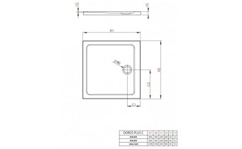 Душовий піддон Radaway Doros Plus C 80x80x4,5 (SDRPC8080-01)