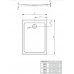 Душовий піддон прямокутний Radaway Doros Plus F 120x90x5 см, білий (SDRFP1290-01)