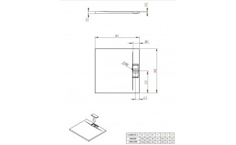 Душовий піддон Radaway Giaros C 90x90x4 см, білий (MKGC9090-03)