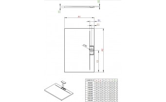 Душовий піддон прямокутний, камяний Radaway Giaros D 110x90x4 см, білий (MKGD1190-03)