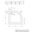 Душовий піддон Radaway Laros A Compact 85x85x17см, білий (SLA8585-01)