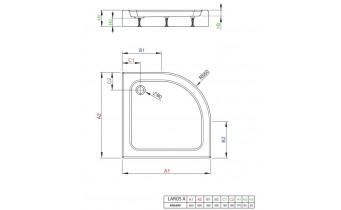 Душовий піддон Radaway Laros A Compact 85x85x17см, білий (SLA8585-01)