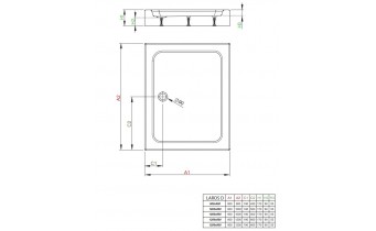 Душовий піддон прямокутний Radaway Laros D Compact 120x80x17 см, білий (SLD81217-01)