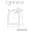 Душовий піддон асеметричний Radaway Laros E Compact 100x80x17 см, Правий, білий (SLE81017-01R)
